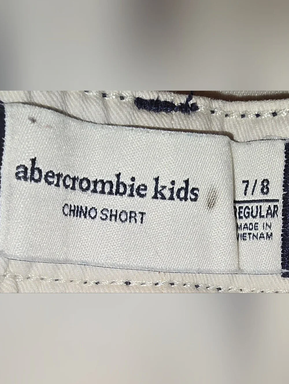 abercrombie kids Navy Flat-Front Cotton Shorts
